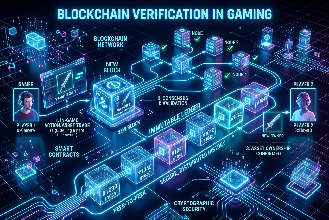 Schemat działania technologii blockchain i weryfikacja Provably Fair w kasynie online