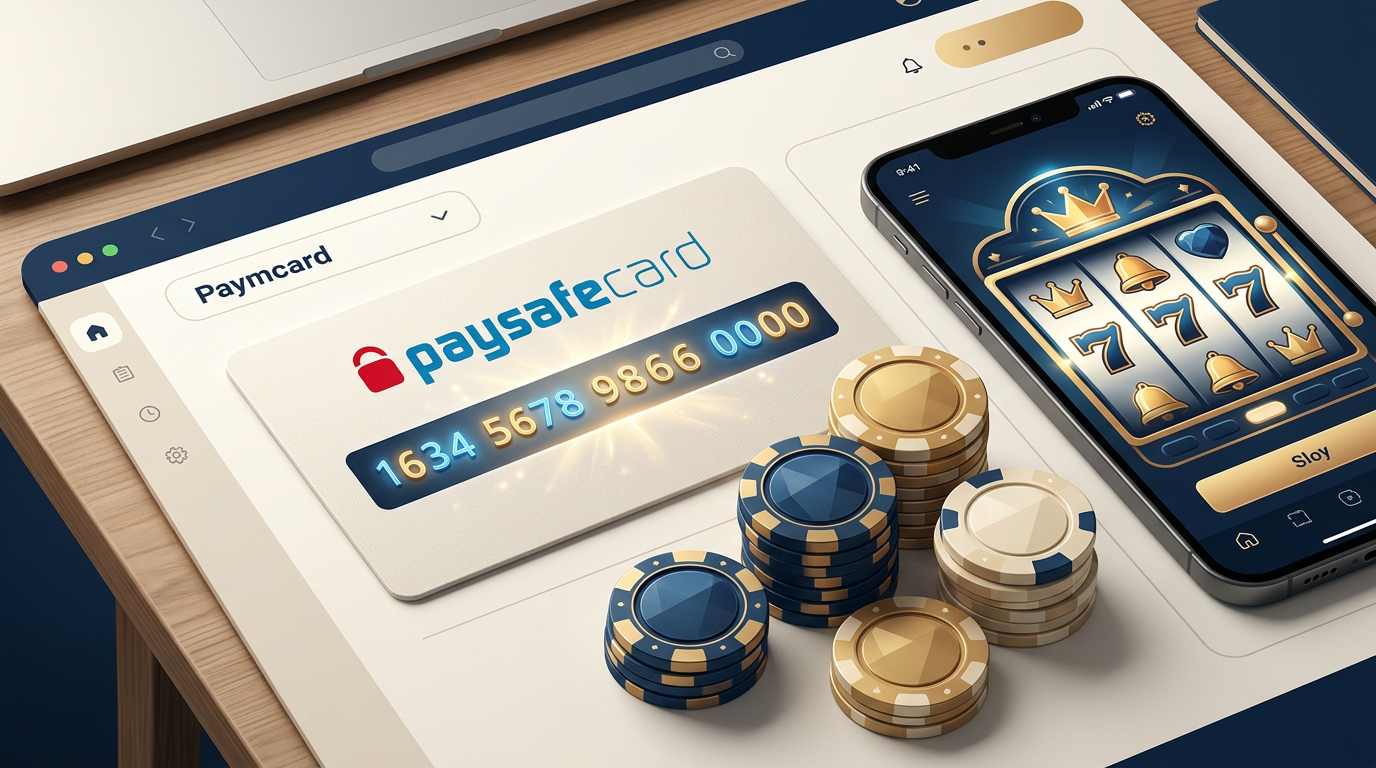 Interfejs kasyna online z kuponem Paysafecard i żetonami